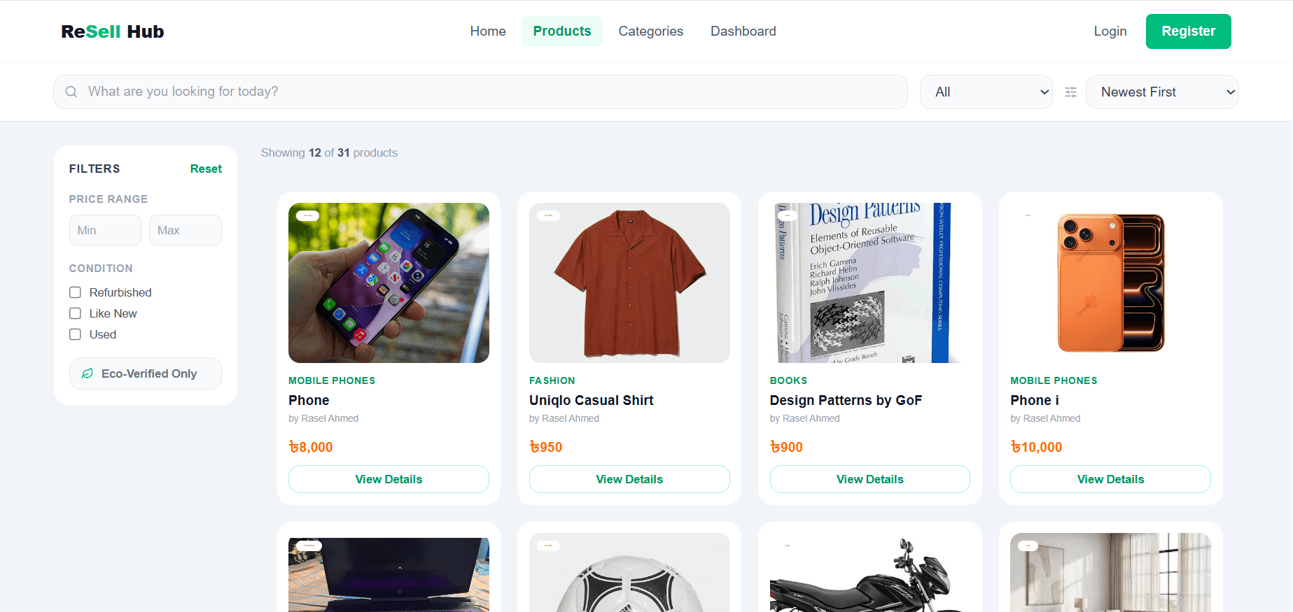 ReSell Hub project preview